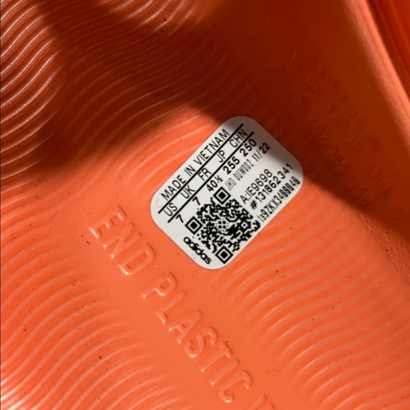 Adidas flip-flops 🩴 sandals size mens 7 Vibrant Orange Flip Flops - Picture 6 of 10